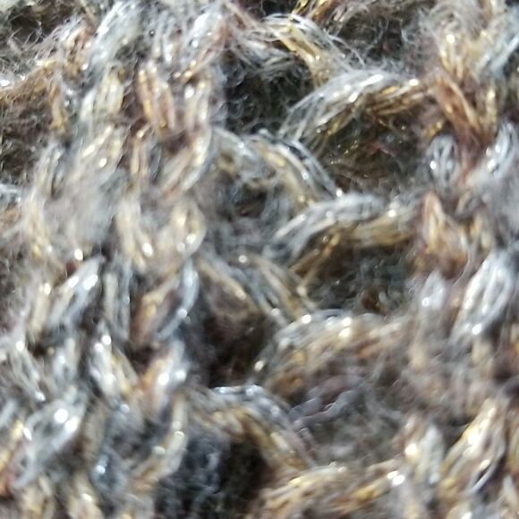 Chico's Wool Blend Cowl Neck Metallic Accent Lightweight Sweater - Picture 7 of 9